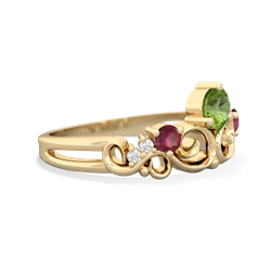 Peridot Crown Keepsake 14K Yellow Gold ring R5740