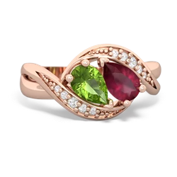 Peridot Summer Winds 14K Rose Gold ring R5342