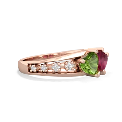 Peridot Heart To Heart 14K Rose Gold ring R3342