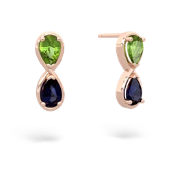 Peridot Infinity 14K Rose Gold earrings E5050