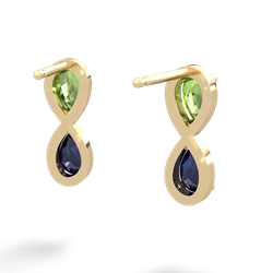 Peridot Infinity 14K Yellow Gold earrings E5050