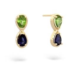 Peridot Infinity 14K Yellow Gold earrings E5050