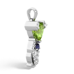 Peridot Puppy Love 14K White Gold pendant P5800