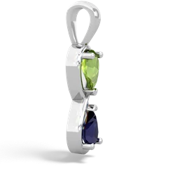 Peridot Infinity 14K White Gold pendant P5050