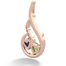 Peridot Keepsake Curves 14K Rose Gold pendant P5450