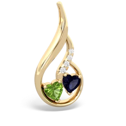 Peridot Keepsake Curves 14K Yellow Gold pendant P5450