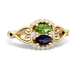 Peridot Love Nest 14K Yellow Gold ring R5860