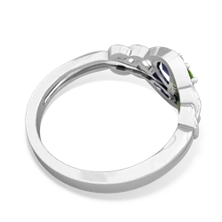 Peridot Celtic Love Knot 14K White Gold ring R5420
