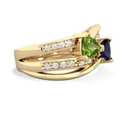 Peridot Bowtie 14K Yellow Gold ring R2360