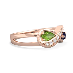 Peridot Diamond Infinity 14K Rose Gold ring R5390