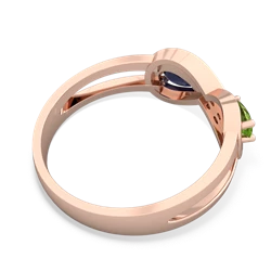 Peridot Diamond Infinity 14K Rose Gold ring R5390