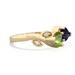 Peridot Floral Elegance 14K Yellow Gold ring R5790