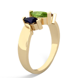 Peridot Three Peeks 14K Yellow Gold ring R2433