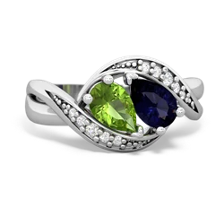 Peridot Summer Winds 14K White Gold ring R5342