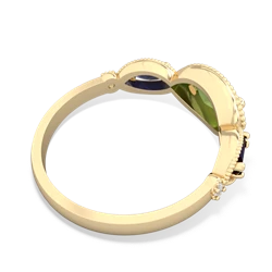 Peridot Milgrain Marquise 14K Yellow Gold ring R5700