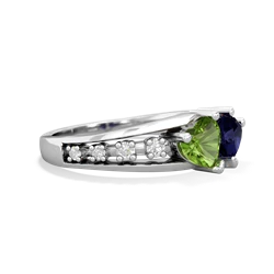 Peridot Heart To Heart 14K White Gold ring R3342