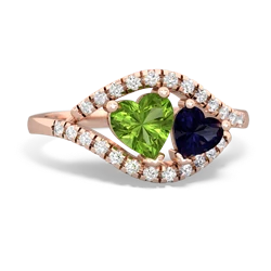 Peridot Mother And Child 14K Rose Gold ring R3010