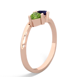 Peridot Sweethearts 14K Rose Gold ring R5260