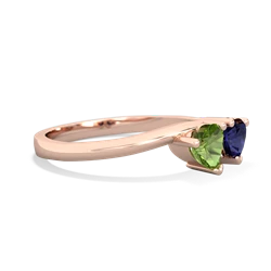 Peridot Sweethearts 14K Rose Gold ring R5260