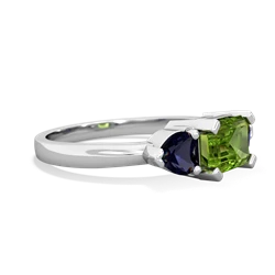 Peridot Three Stone 14K White Gold ring R5235