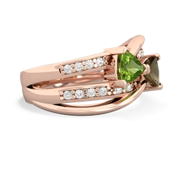 Peridot Bowtie 14K Rose Gold ring R2360