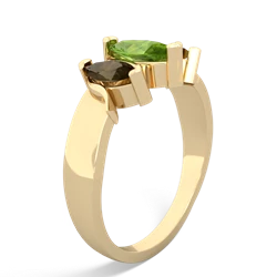 Peridot Three Peeks 14K Yellow Gold ring R2433