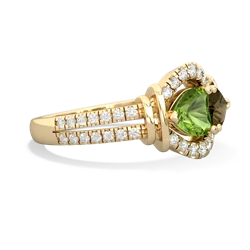 Peridot Art-Deco Keepsake 14K Yellow Gold ring R5630