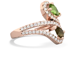 Peridot Diamond Dazzler 14K Rose Gold ring R3000