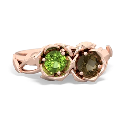 Peridot Rose Garden 14K Rose Gold ring R5510