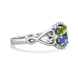 Peridot Love Nest 14K White Gold ring R5860