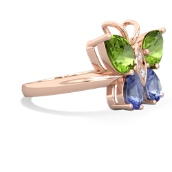 Peridot Butterfly 14K Rose Gold ring R2215