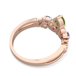 Peridot Crown Keepsake 14K Rose Gold ring R5740