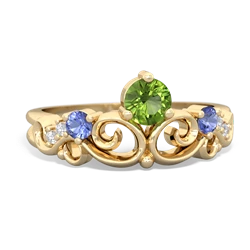 Peridot Crown Keepsake 14K Yellow Gold ring R5740