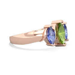 Peridot Three Peeks 14K Rose Gold ring R2433