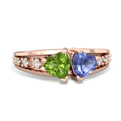 Peridot Heart To Heart 14K Rose Gold ring R3342