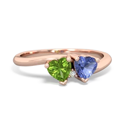 Peridot Sweethearts 14K Rose Gold ring R5260