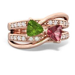 Peridot Bowtie 14K Rose Gold ring R2360