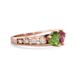 Peridot Heart To Heart 14K Rose Gold ring R3342