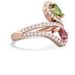 Peridot Diamond Dazzler 14K Rose Gold ring R3000