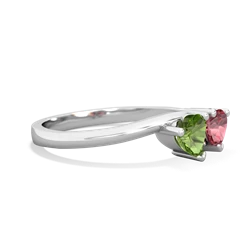 Peridot Sweethearts 14K White Gold ring R5260