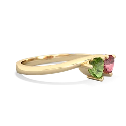 Peridot Sweethearts 14K Yellow Gold ring R5260