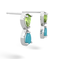 Peridot Infinity 14K White Gold earrings E5050