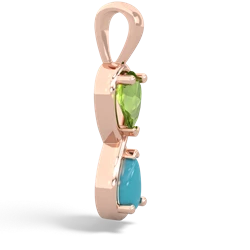 Peridot Infinity 14K Rose Gold pendant P5050