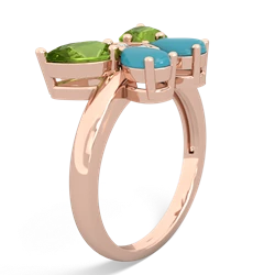 Peridot Butterfly 14K Rose Gold ring R2215