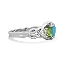 Peridot Celtic Love Knot 14K White Gold ring R5420