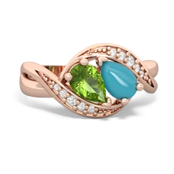 Peridot Summer Winds 14K Rose Gold ring R5342