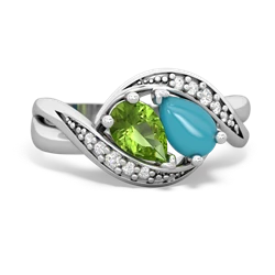 Peridot Summer Winds 14K White Gold ring R5342