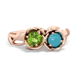 Peridot Rose Garden 14K Rose Gold ring R5510