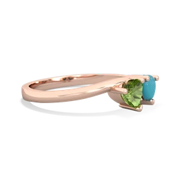 Peridot Sweethearts 14K Rose Gold ring R5260