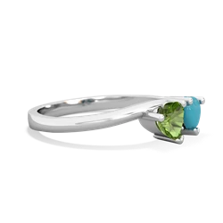 Peridot Sweethearts 14K White Gold ring R5260